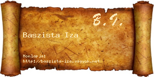Baszista Iza névjegykártya